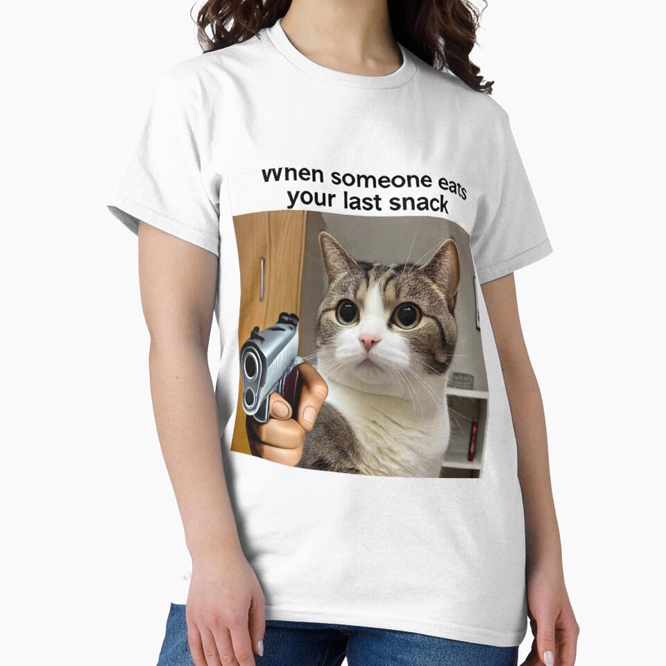 Cat With Gun Meme - When Someone Eats Your Last Snack by CatmemesArt