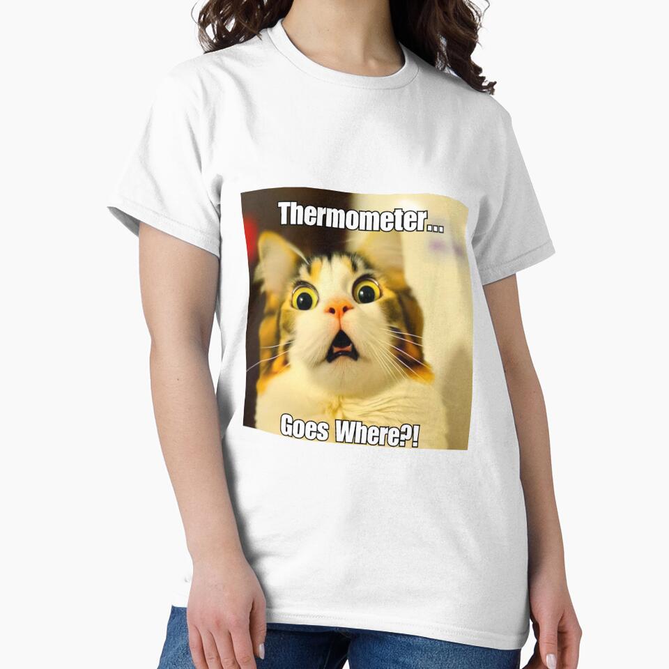 Thermometer Goes Where? - Funny Screaming Cat Meme by CatmemesArt