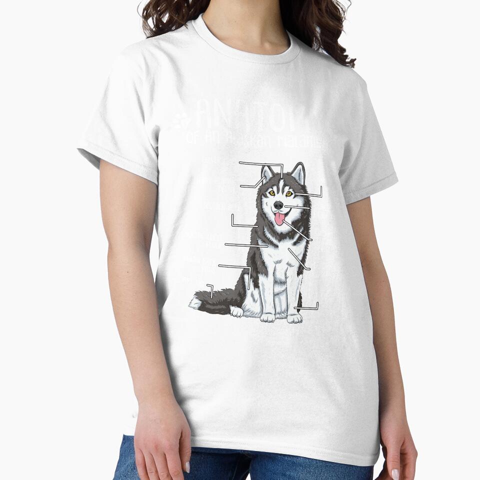 Funny Alaskan Malamute Anatomy Dog Owner Dog Lover by lanynx design