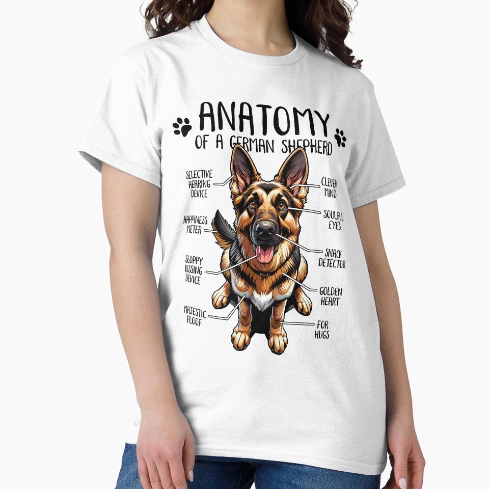 Funny German Shepherd Dog Anatomy Dog Lover Dog Owner by lanynx design