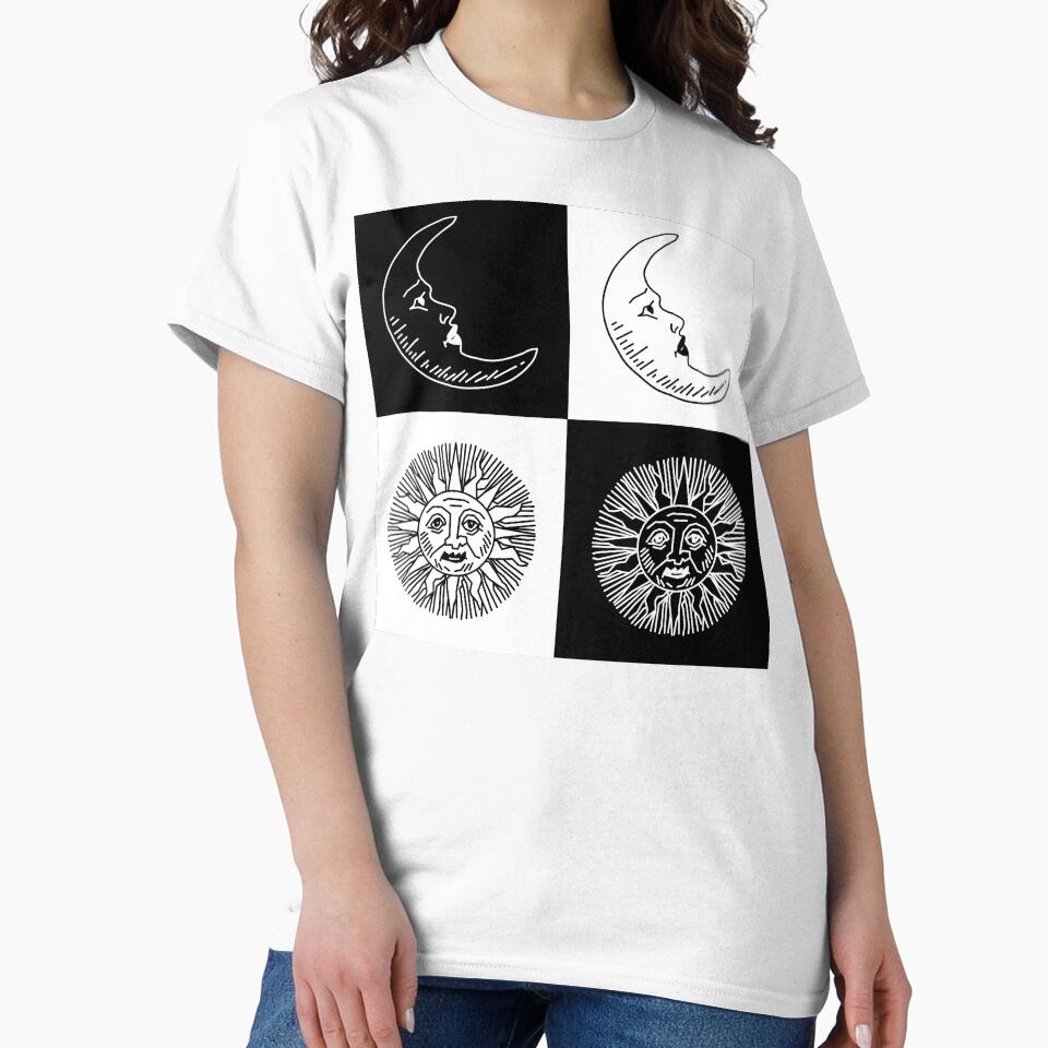Black and White Sun and Moon by avejane