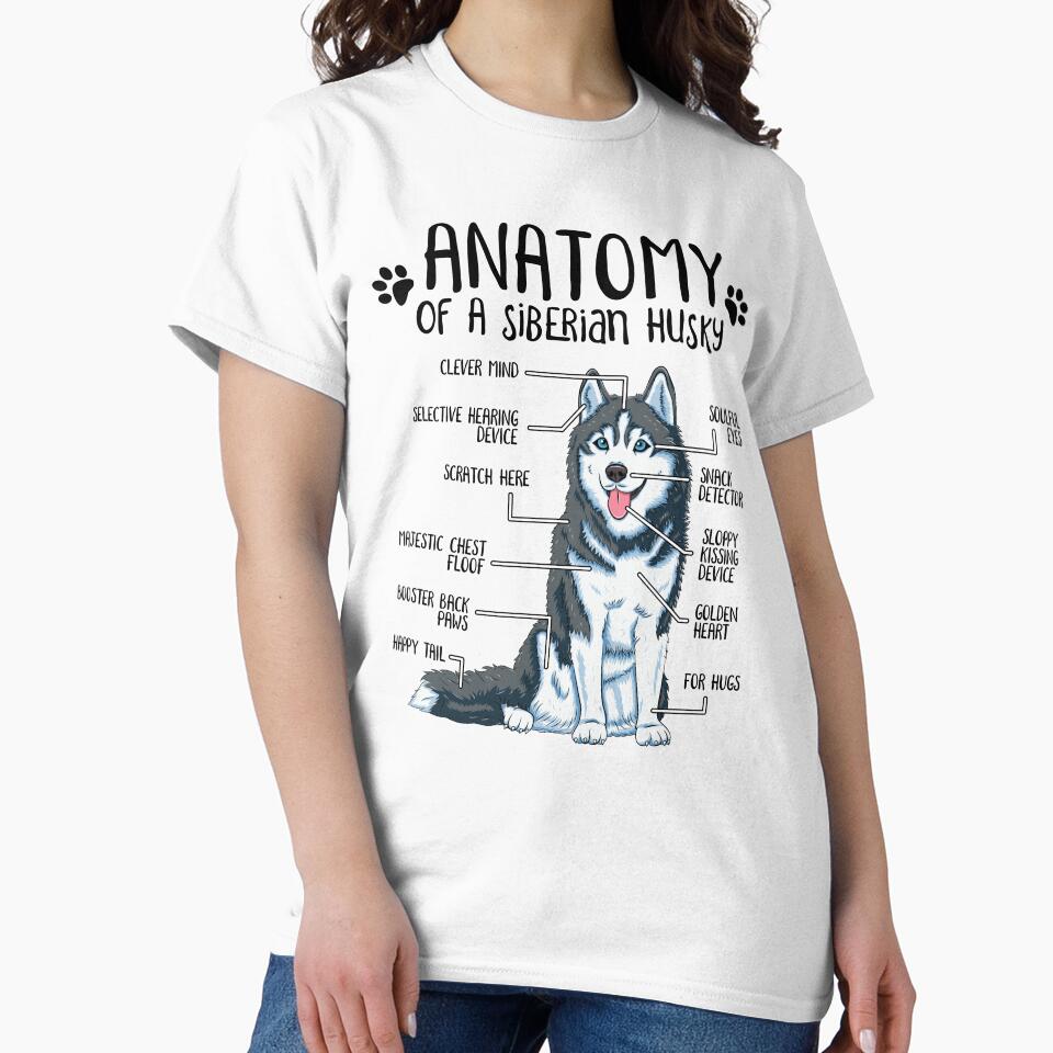 Funny Siberian Husky Anatomy Dog Owner Dog Lover by lanynx design
