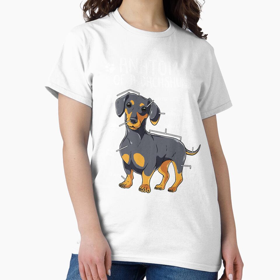 Funny Dachshund Anatomy Dog Lover Wiener Dog Cute Doxie by lanynx design