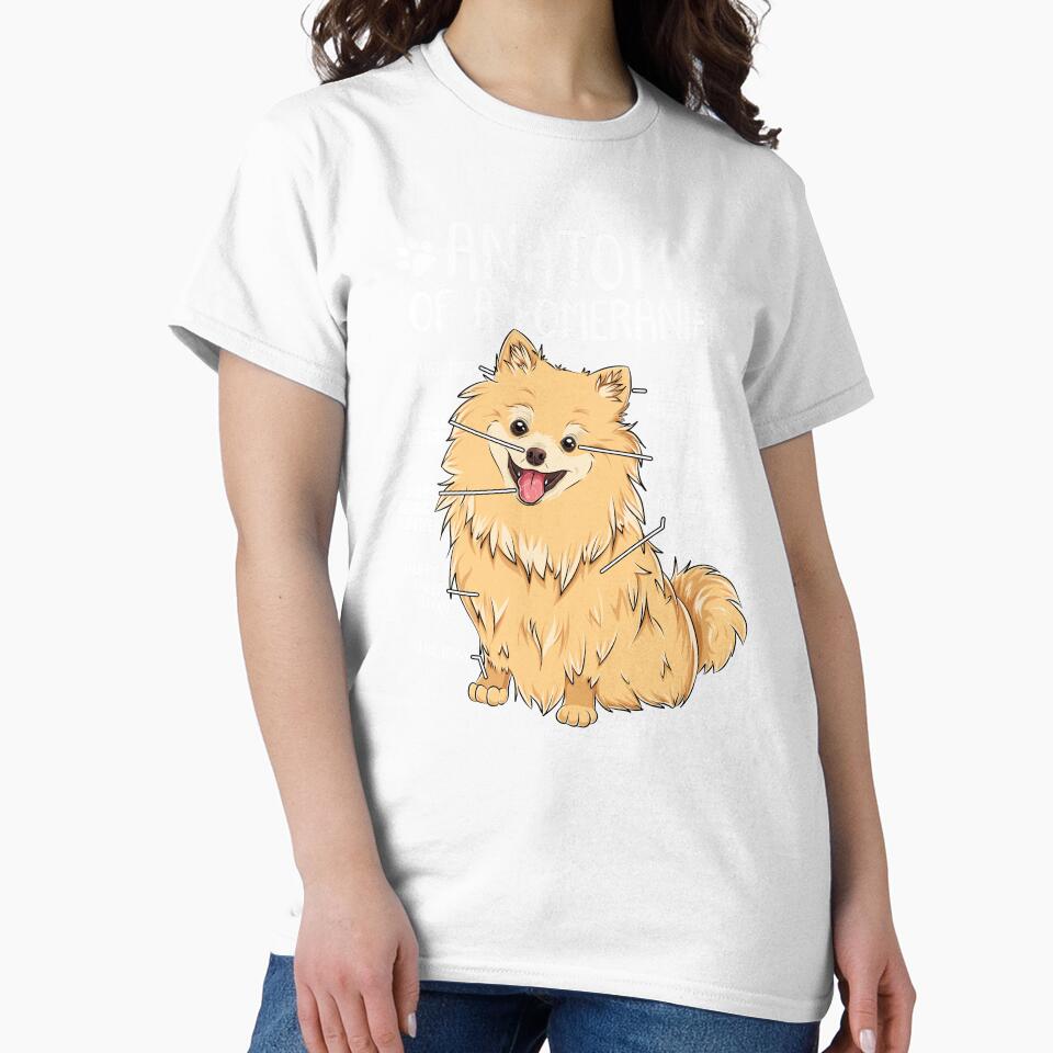 Funny Anatomy Pomeranian Dog Pom Dog Lover Cute Zwergspitz by lanynx design