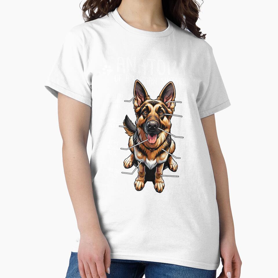 Funny German Shepherd Dog Anatomy Dog Lover by lanynx design
