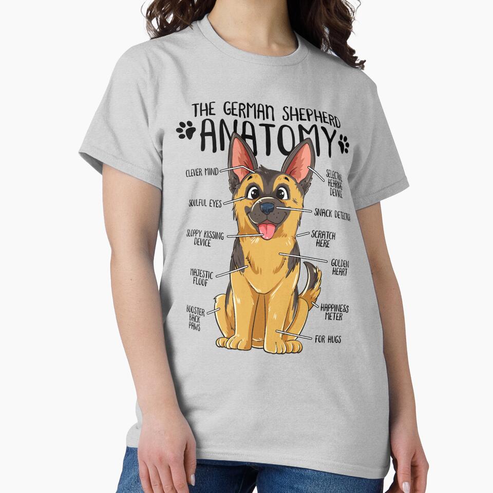 Funny German Shepherd Dog Anatomy Dog Owner Dog Lover by lanynx design