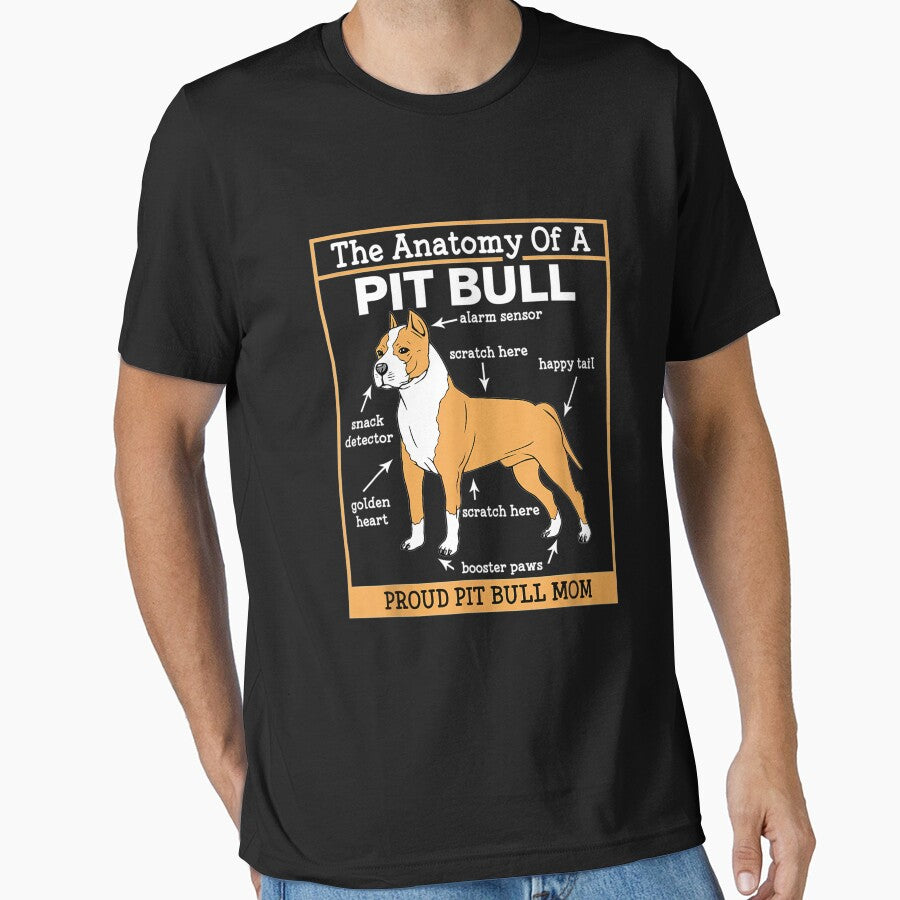 Anatomy Of A Pit Bull for Moms by wowart4u