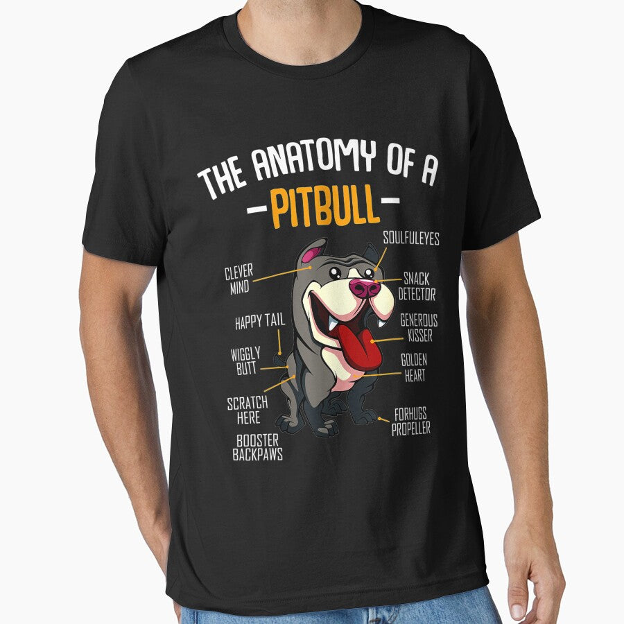 Anatomy Of A Pitbull Funny Cute Dog Pet Animal Lover by wowart4u