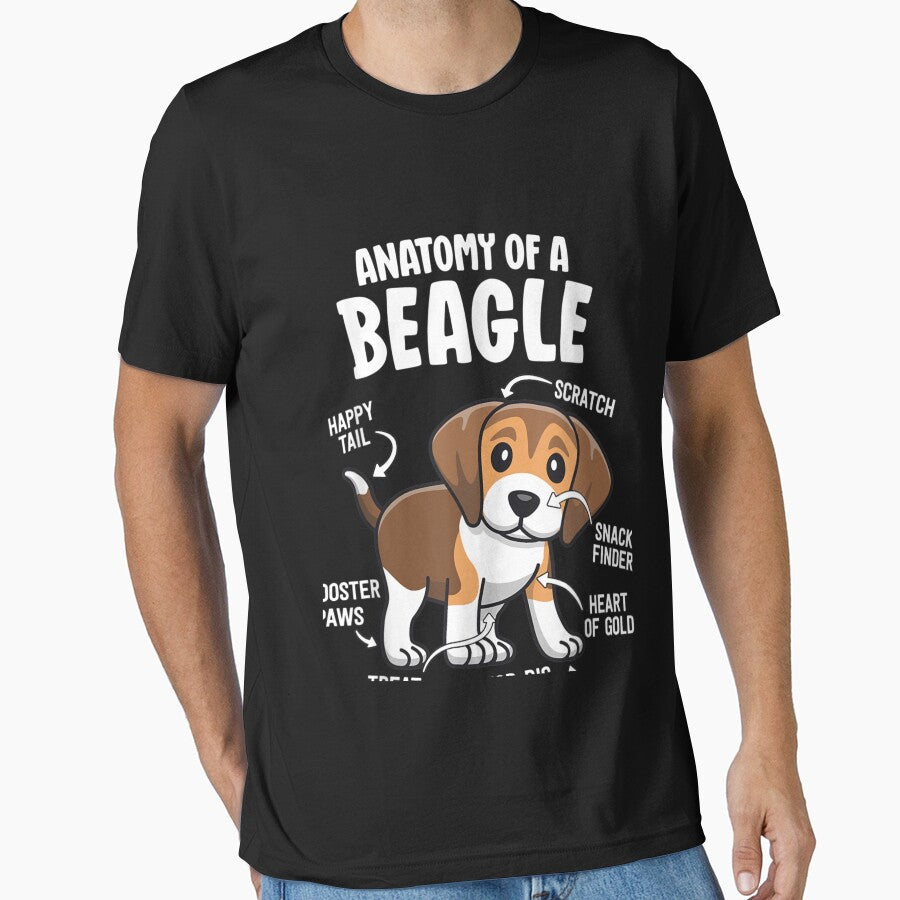 Gifts For Beagle Lovers Dog Mom Funny Anatomy Of A Beagle by Cansellerma