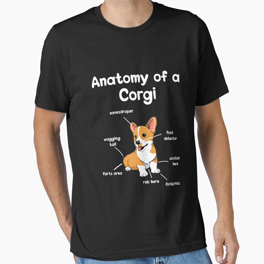 Anatomy of a corgi dog gift dog owner corgi by Lenny Stahl