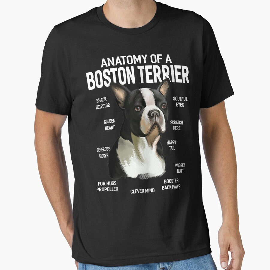 Dogs 365 Anatomy of a Boston Terrier Dog Funny Gift by huetwis