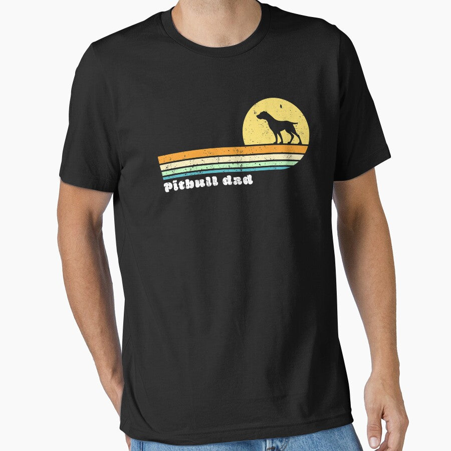 Pittbull Dad, Retro 70’s by NWCreative