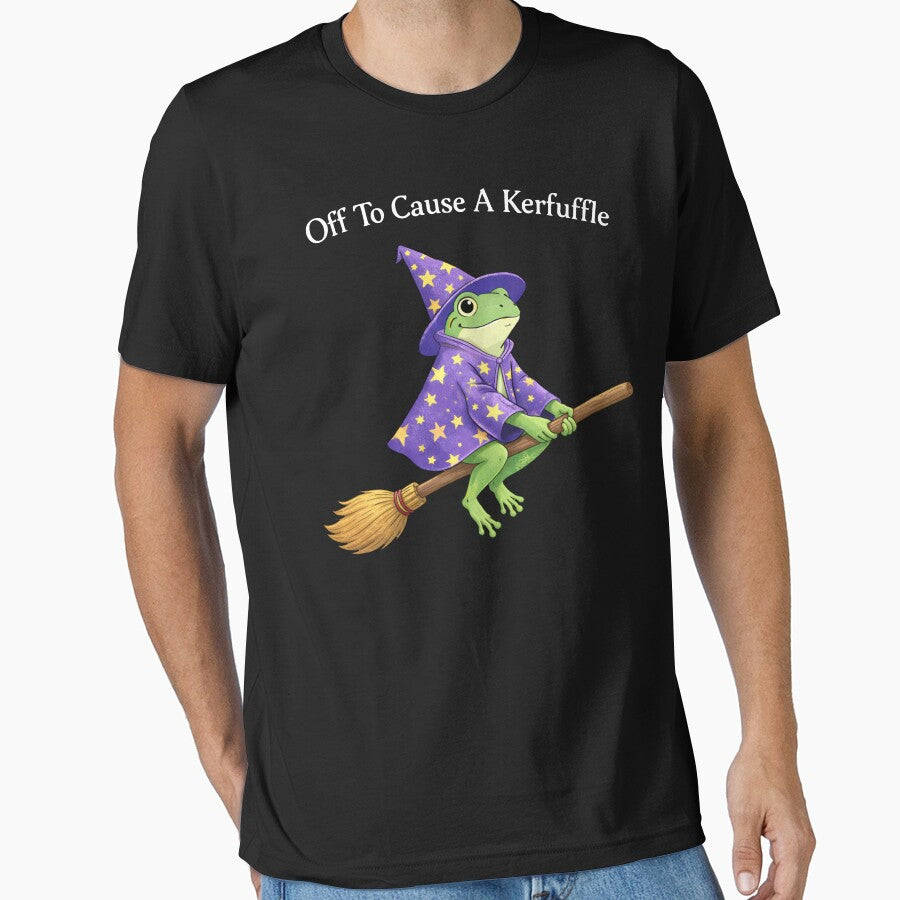 Off To Cause A Kerfuffle Groundhog Funny Frog by will freed18
