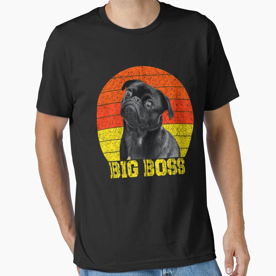 Funny dog on retro sunset tshirt by KGN  CREATIVITY