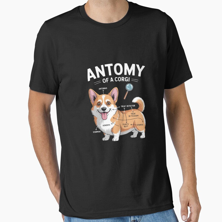 Anatomy Of A Corgi Dog Lovers Men Women Boys Girls by MarkLeedsArt
