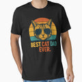 Best Cat Dad Ever Retro Vintage Sunglasses Design by flagylART