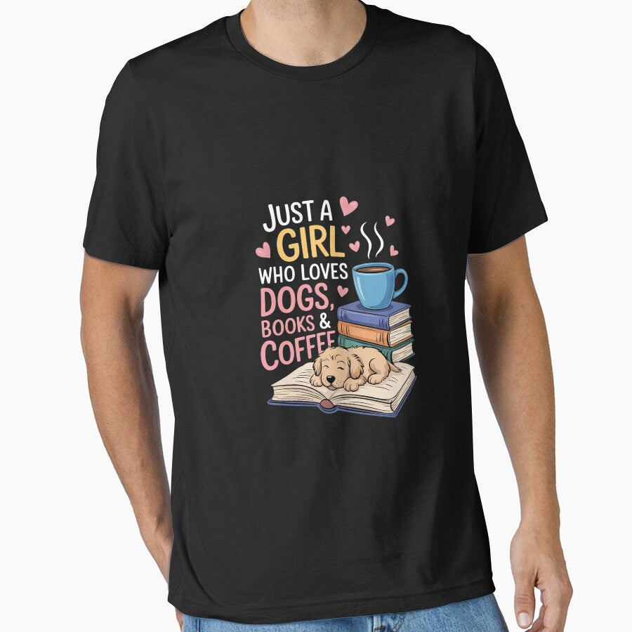 Just A Girl Who Love Dogs Books And Coffee Bookworm by CombatTask