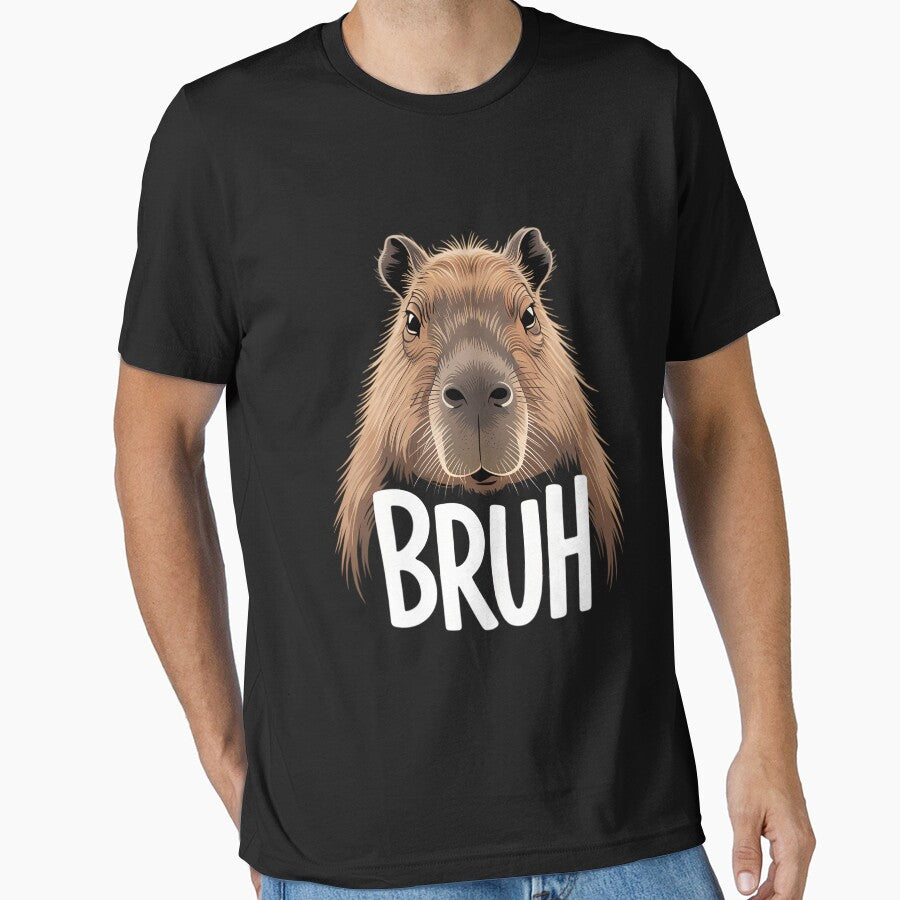 Funny Capybara Meme Lovers Bruh Capybara by DoorwayThreads