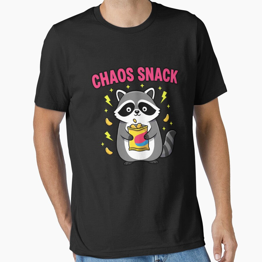 Chaos Snack Funny Raccoon Shirt | Cute Absurd Humor by MotivaChic