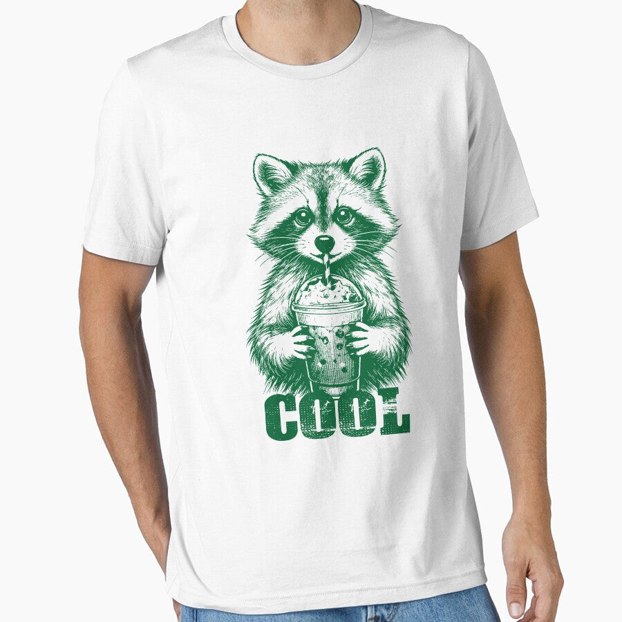 raccoon-drinking-iced-coffee by sowaibur