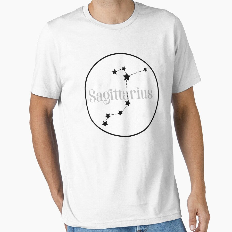 Sagittarius zodiac constellation (white) by EleYeah
