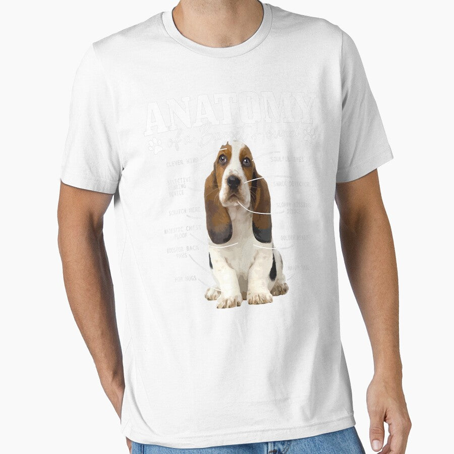 Anatomy Of A Basset Hound Funny Cute Dog Basset Mom Dad by kimngw