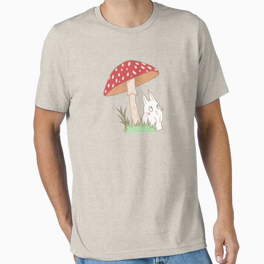 Baby Bunny Under a Mushroom by Trashie Png