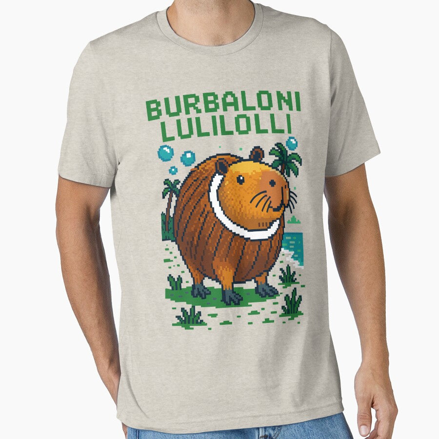 Burbaloni Luliloli Capybara Italian Brainrot Memes Pixel by Sitchko