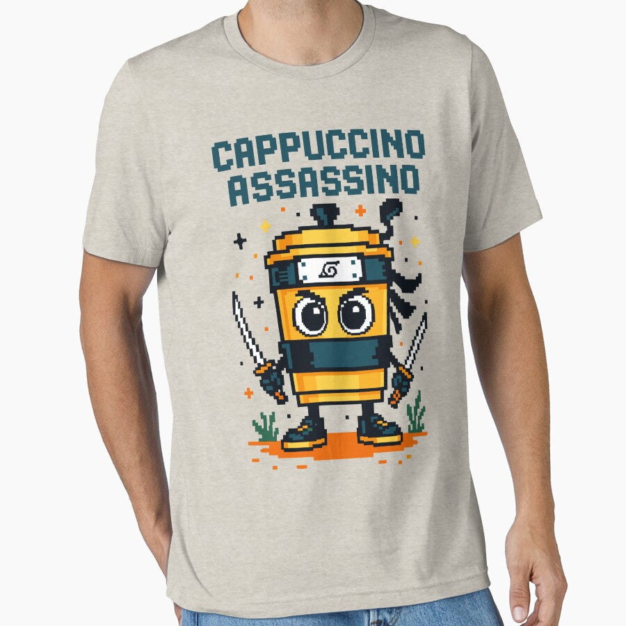 Cappuccino Assassino Italian Brainrot Memes Pixel by Sitchko
