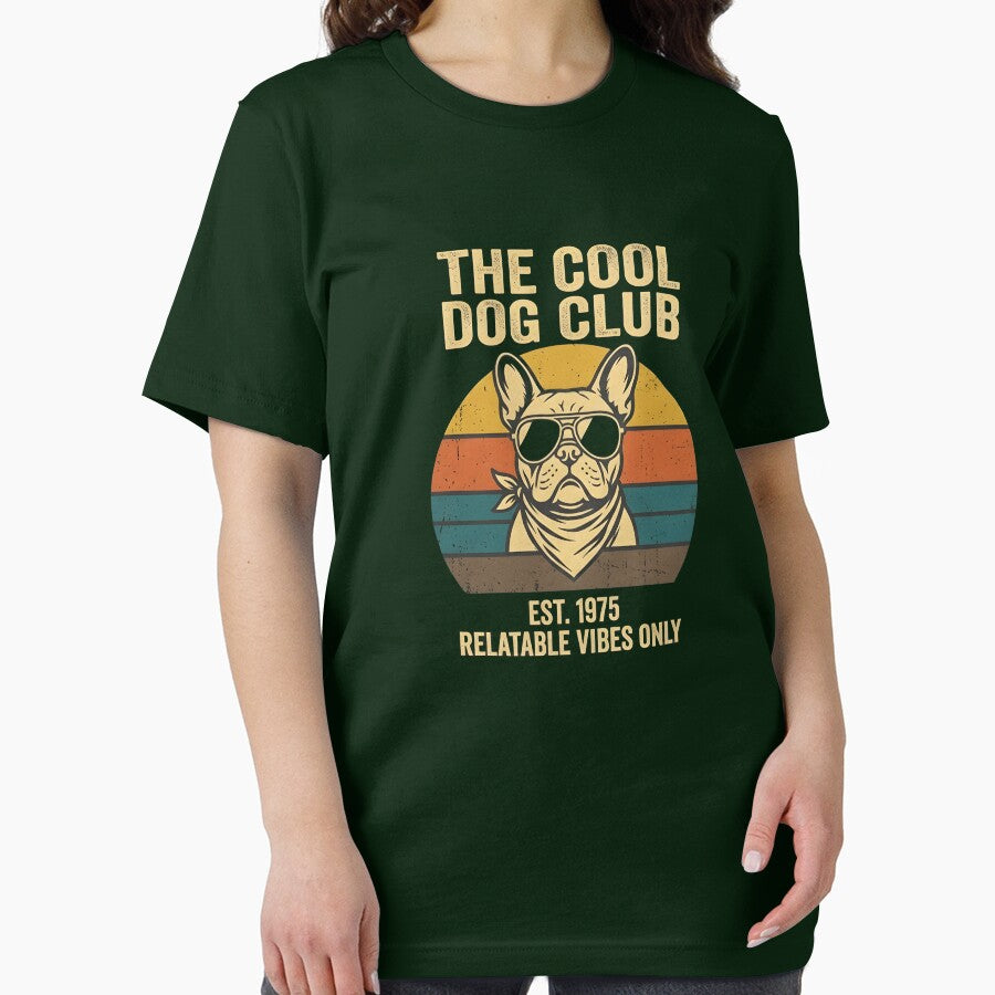 Retro French Bulldog The Cool Dog Club Vintage Sunset by KaysonSmith
