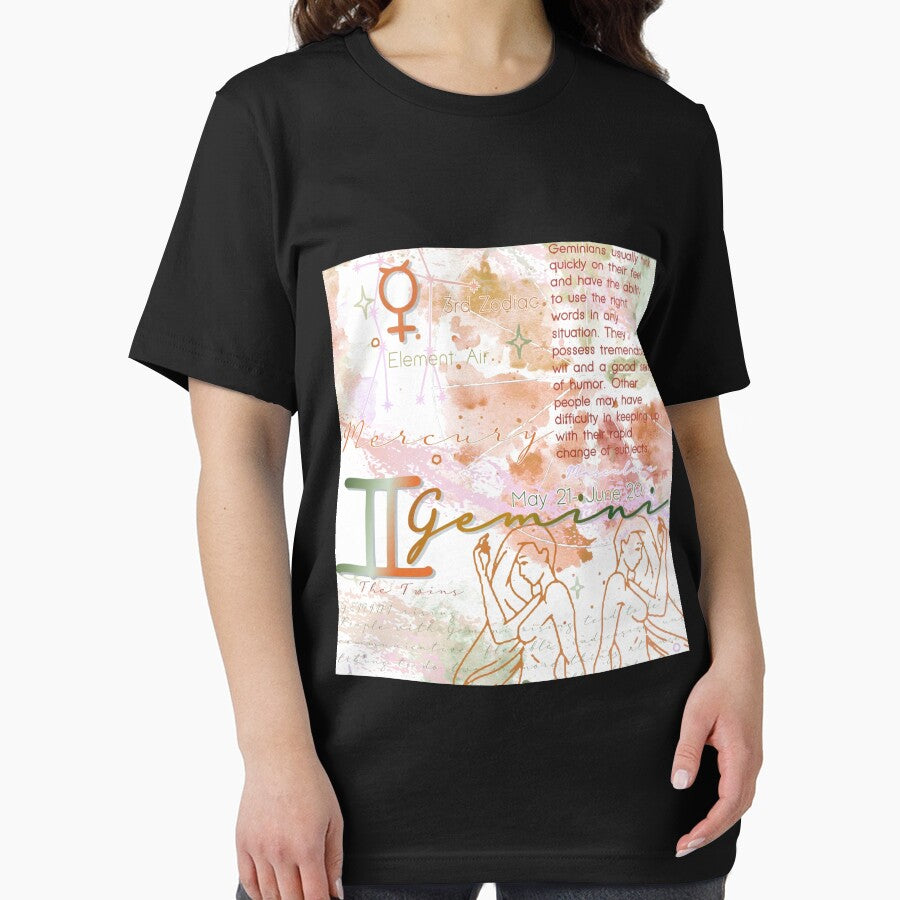 Gemini Watercolor Zodiac Wheel Chiffon Top by strohmjwlube