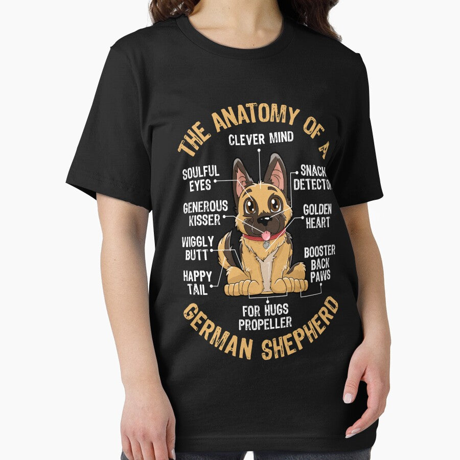 Anatomy of a German Shepherd Shirt for Men Women Boys Girls Kids GSD Dog Lover Gifts by LiqueGifts