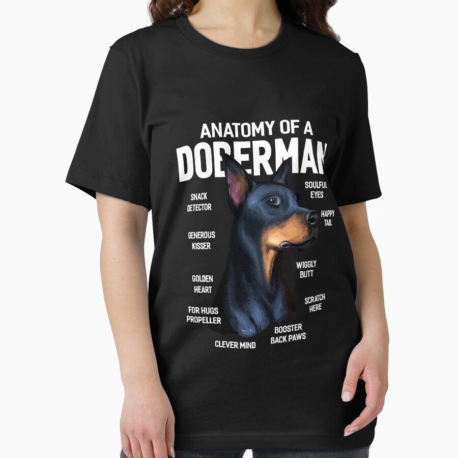 Dogs 365 Anatomy of a Doberman Pinscher Dog Funny Gift Long Sleeve by kerricqkat