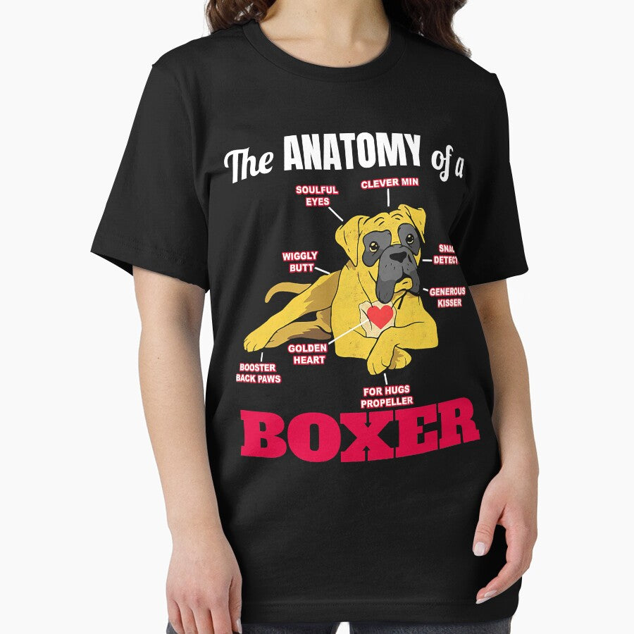 Boxer Dog Pet Paw Animal Lover Anatomy of a Boxer by JamesClarke84