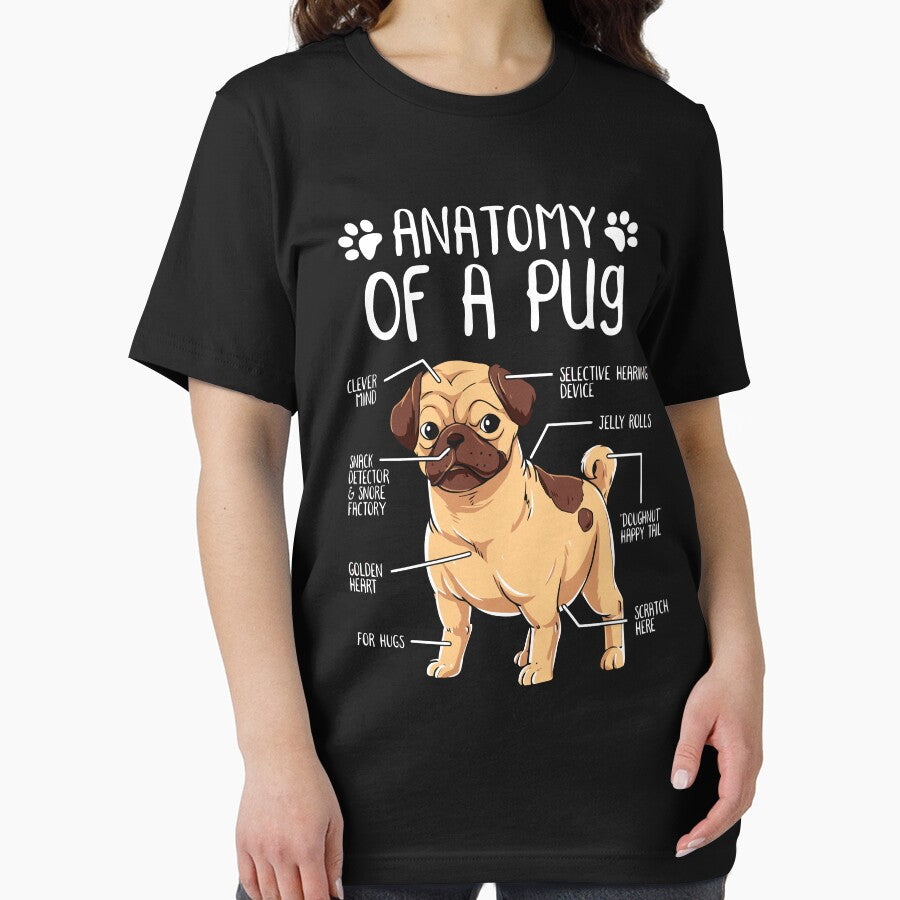 Anatomy of a Pug, Dog, Funny Pet, Paw by TRIPPYPRINTS