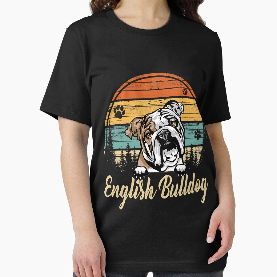 English Bulldog Dog Retro Vintage by HenningMadsen