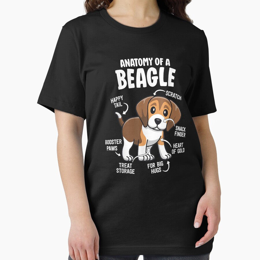 Gifts For Beagle Lovers Dog Mom Funny Anatomy Of A Beagle T-Shirt by Hurst669