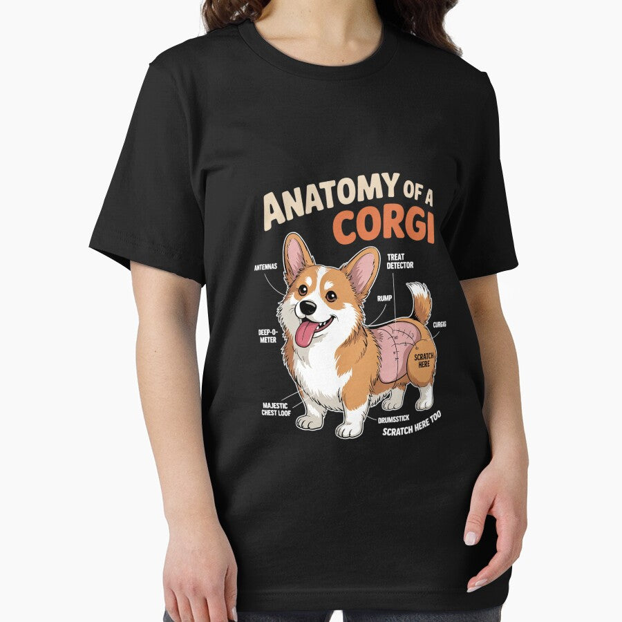 Anatomy of A Corgi Pet Dog Lover Men Women Kids by MarkLeedsArt