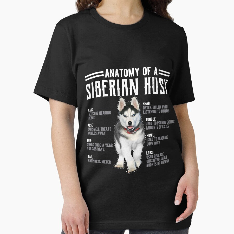 Anatomy of A Husky Siberian Dog Fans Tee by Evrard123123