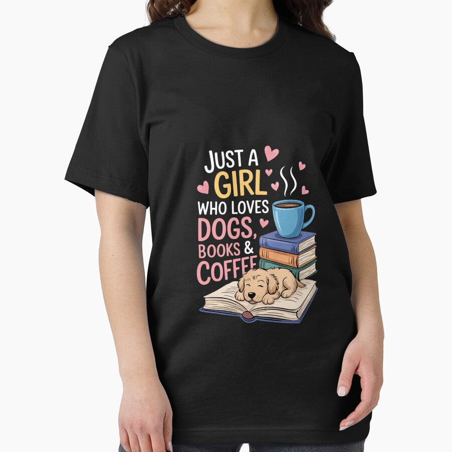 Just A Girl Who Love Dogs Books And Coffee Bookworm by CombatTask