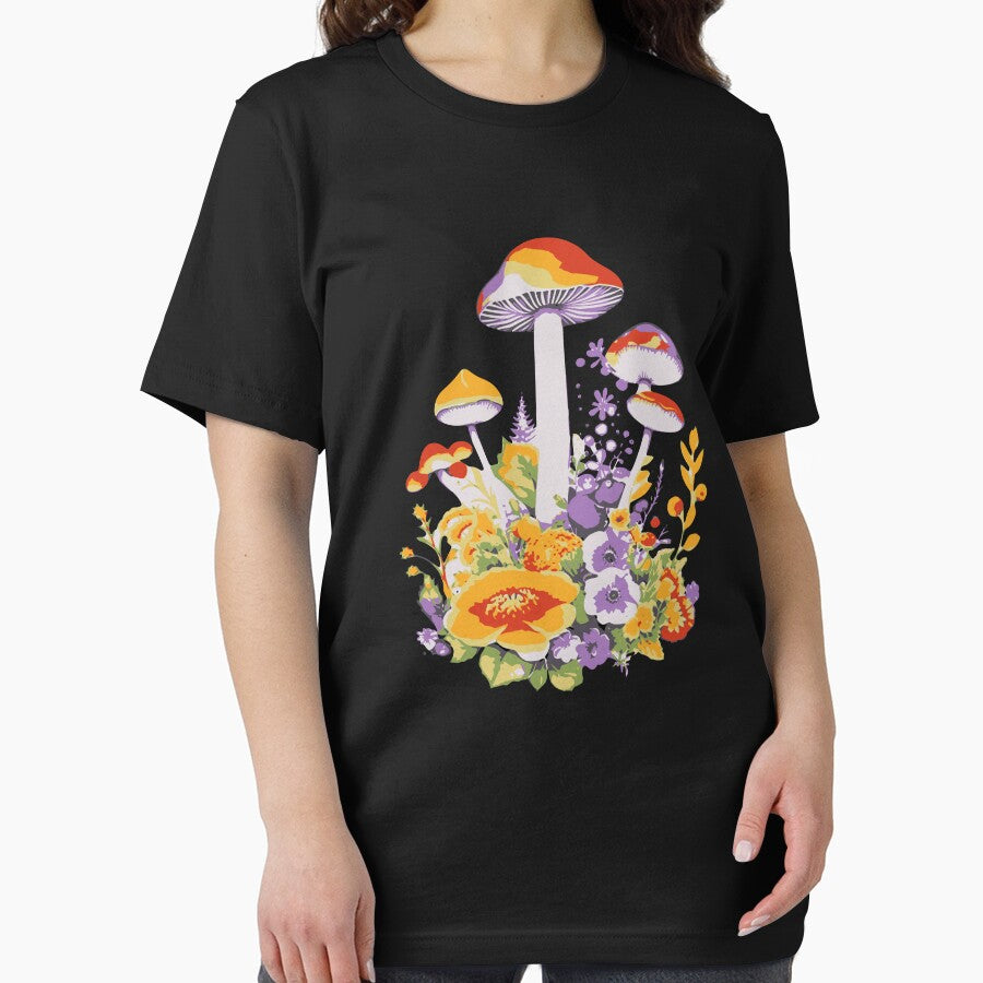 Cottagecore Mushrooms And Flowers by Khihi