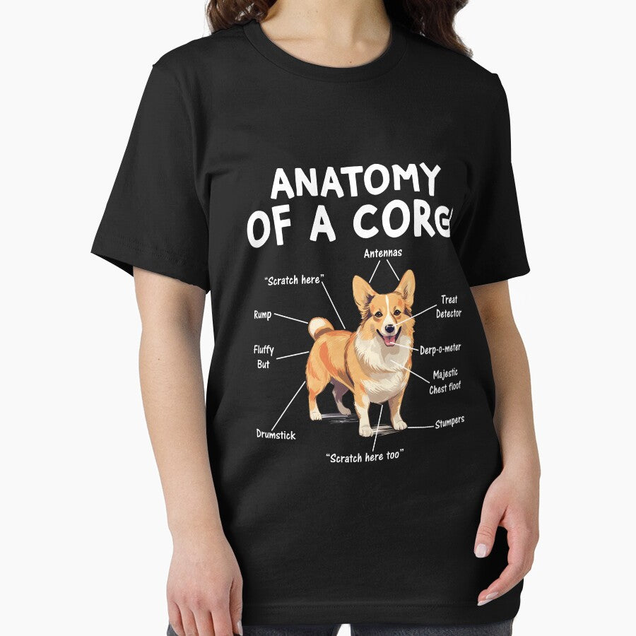 Anatomy Of A Corgi Funny Dog Lovers Men Women Boys Girls by DexertimaArt