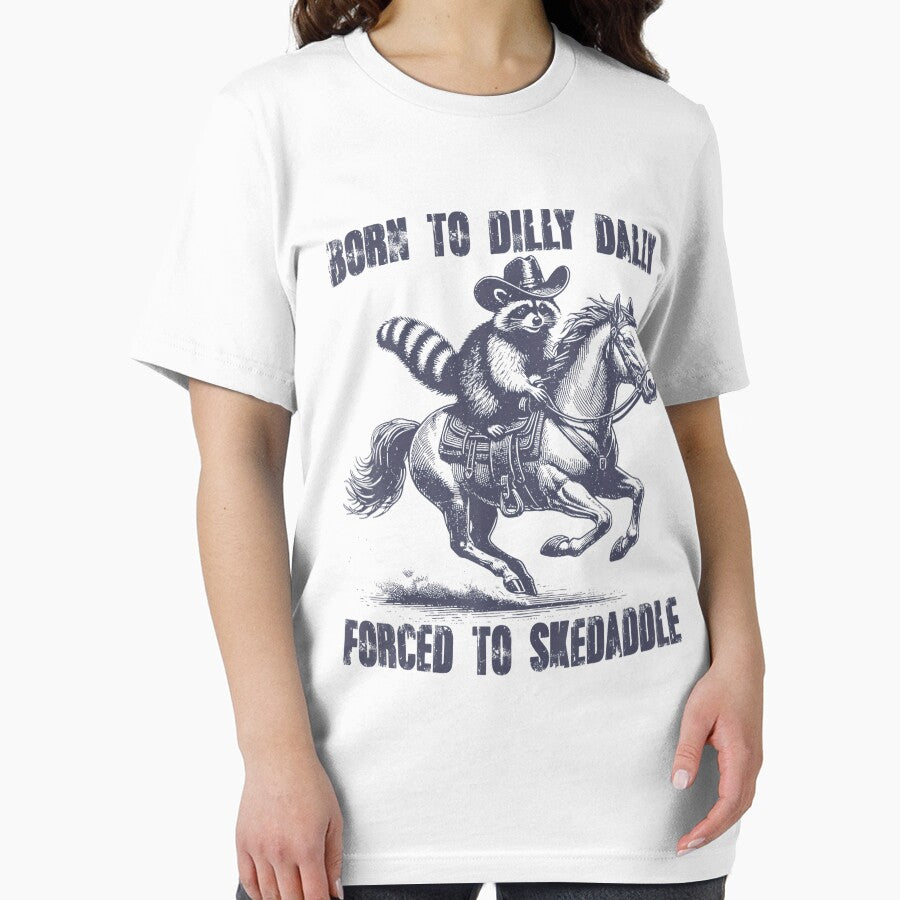 Born To Dilly Dally Forced To Skedaddle Raccoon Vintage by Wisppiaa