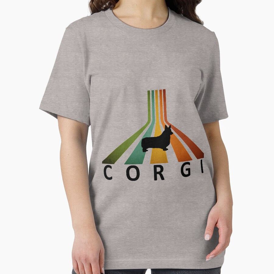 Retro Corgi Vintage Art Design Funny T-shirt by PrimeTees