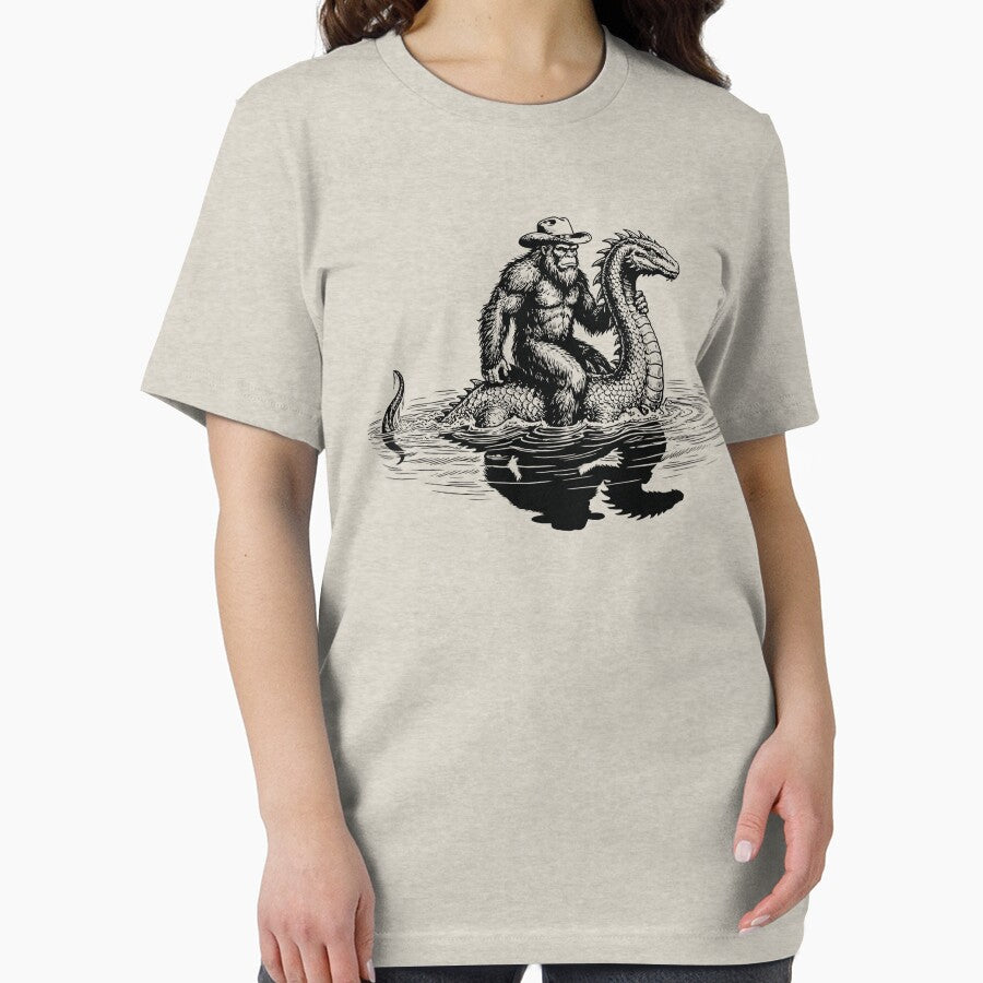 Cowboy Bigfoot Loch Ness Monster Vintage Cryptid by Y-Vibes