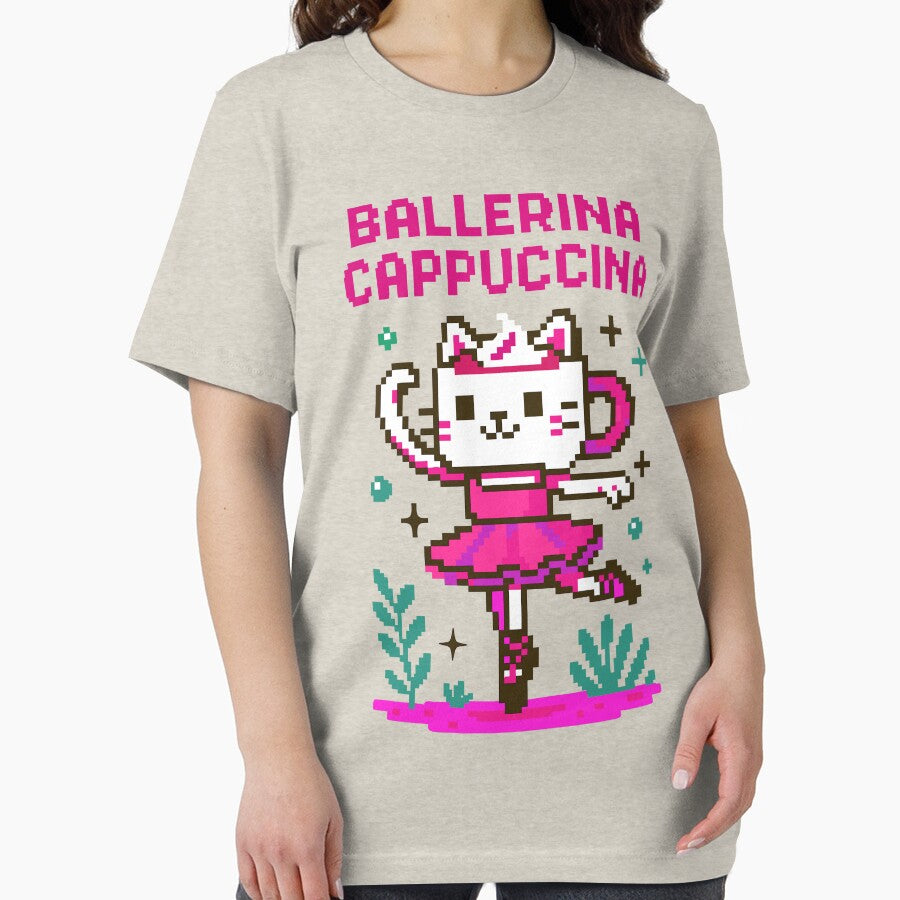 Ballerina Cappuccina Italian Brainrot Memes Pixel by Sitchko