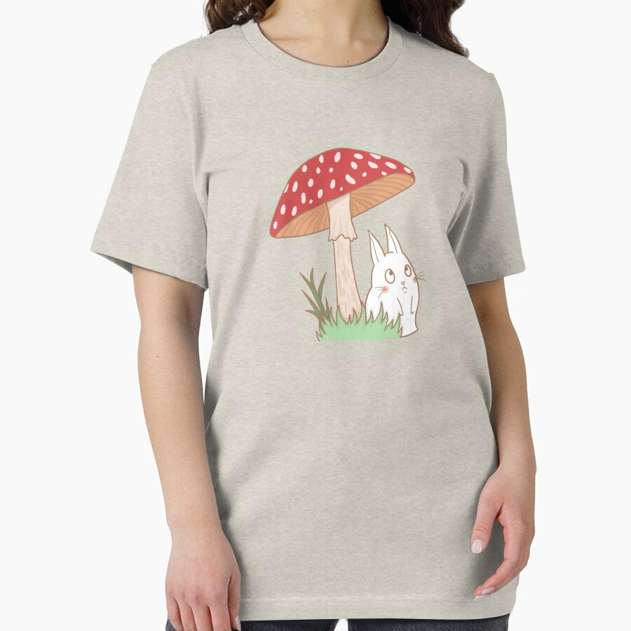 Baby Bunny Under a Mushroom by Trashie Png