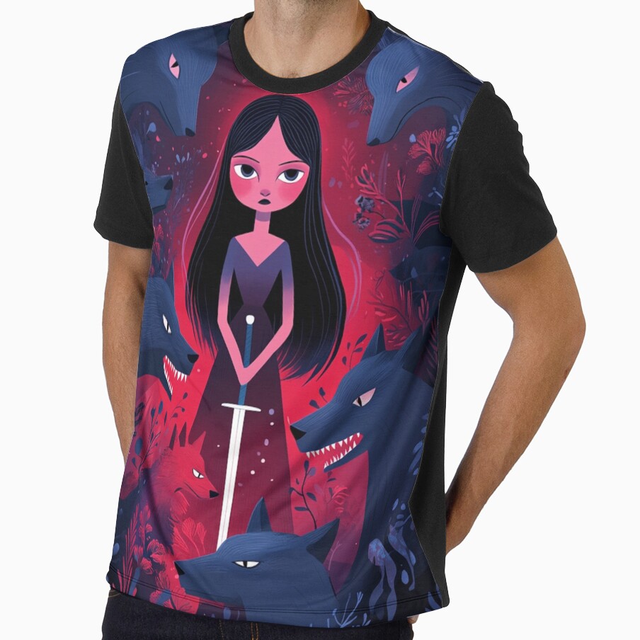 Girl Standing Strong Against the Wolf Pack by WhimsyWink