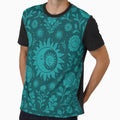 Teal flora sun and Moon by scicilysimonee