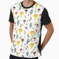 Colorful Mushroom Seamless Pattern by Cherie Brunetti